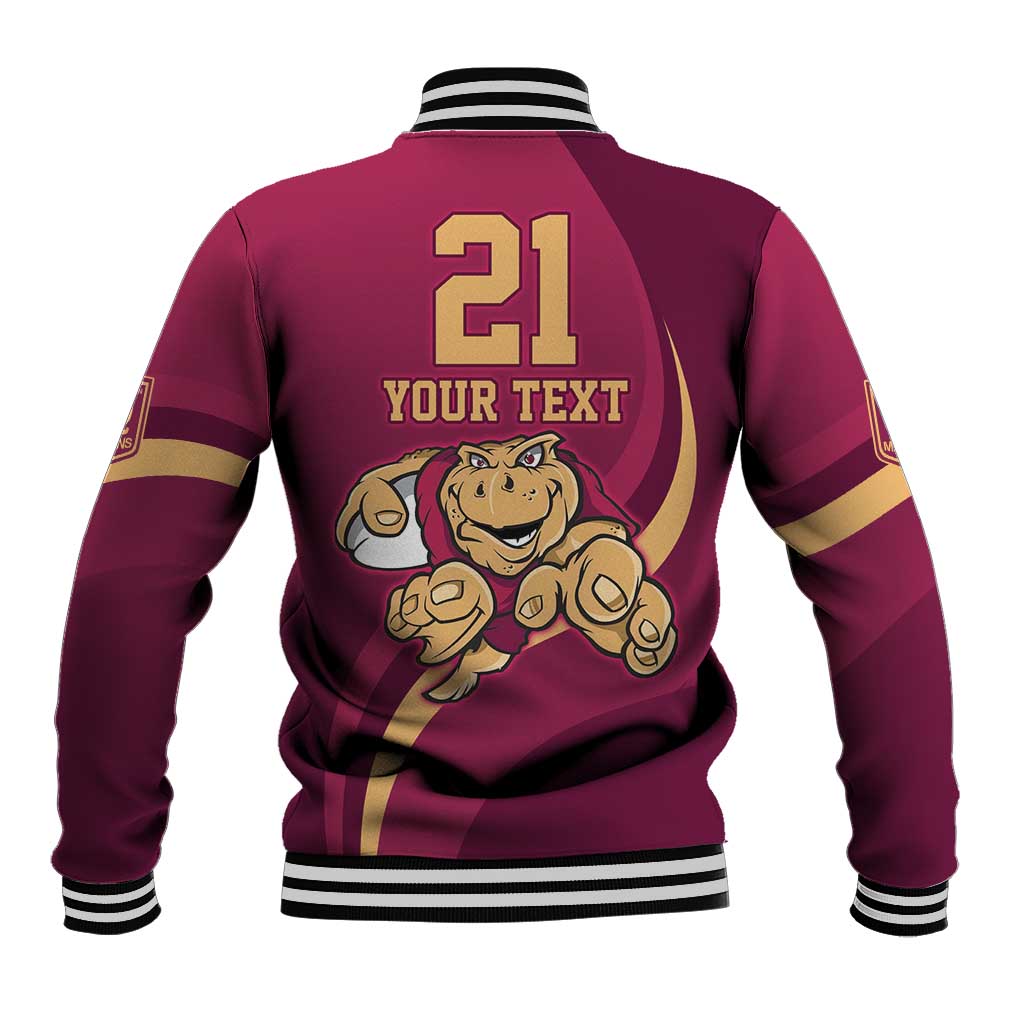 Custom QLD Maroons Cane Toad Baseball Jacket Queensland Origin No1