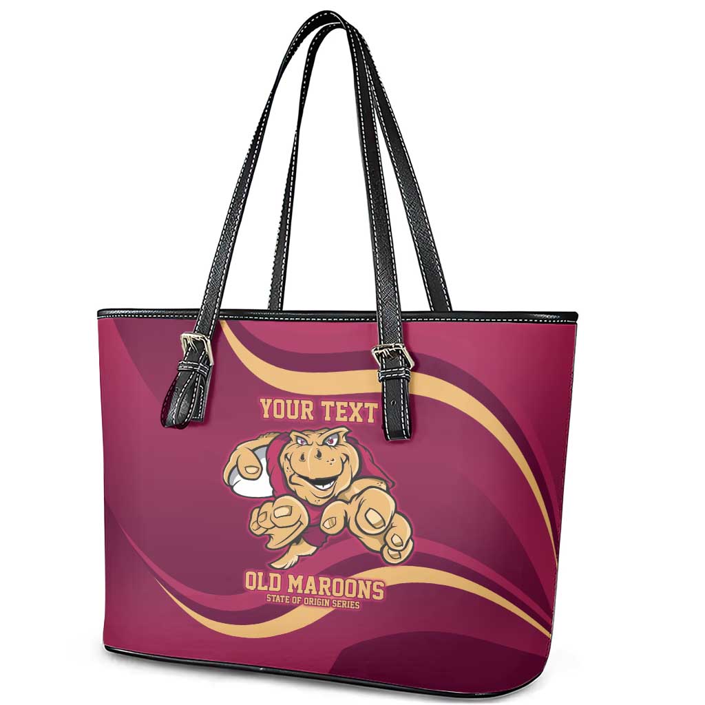 Custom QLD Maroons Cane Toad Leather Tote Bag Queensland Origin No1