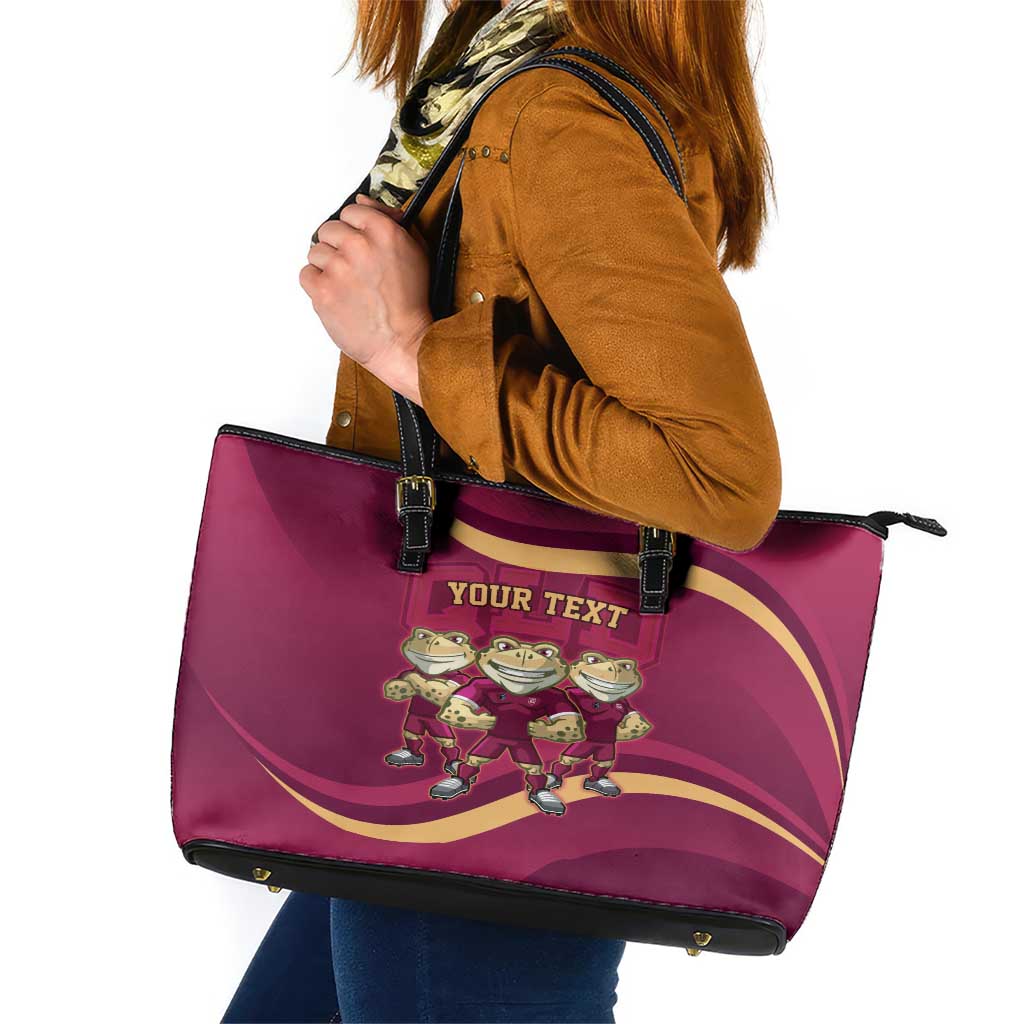 Custom QLD Maroons Cane Toad Leather Tote Bag Queensland Origin No3