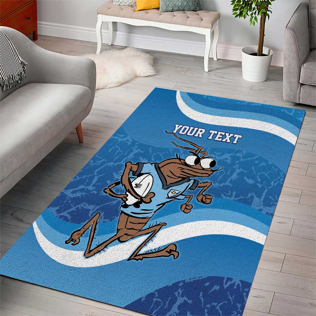 Custom NSW Cockroaches Blues Area Rug New South Wales Origin No1