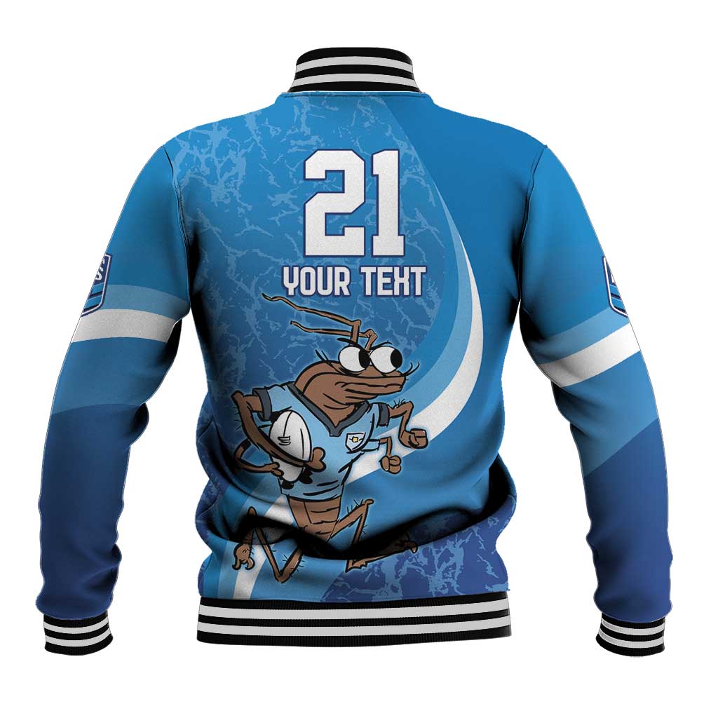 Custom NSW Cockroaches Blues Baseball Jacket New South Wales Origin No1