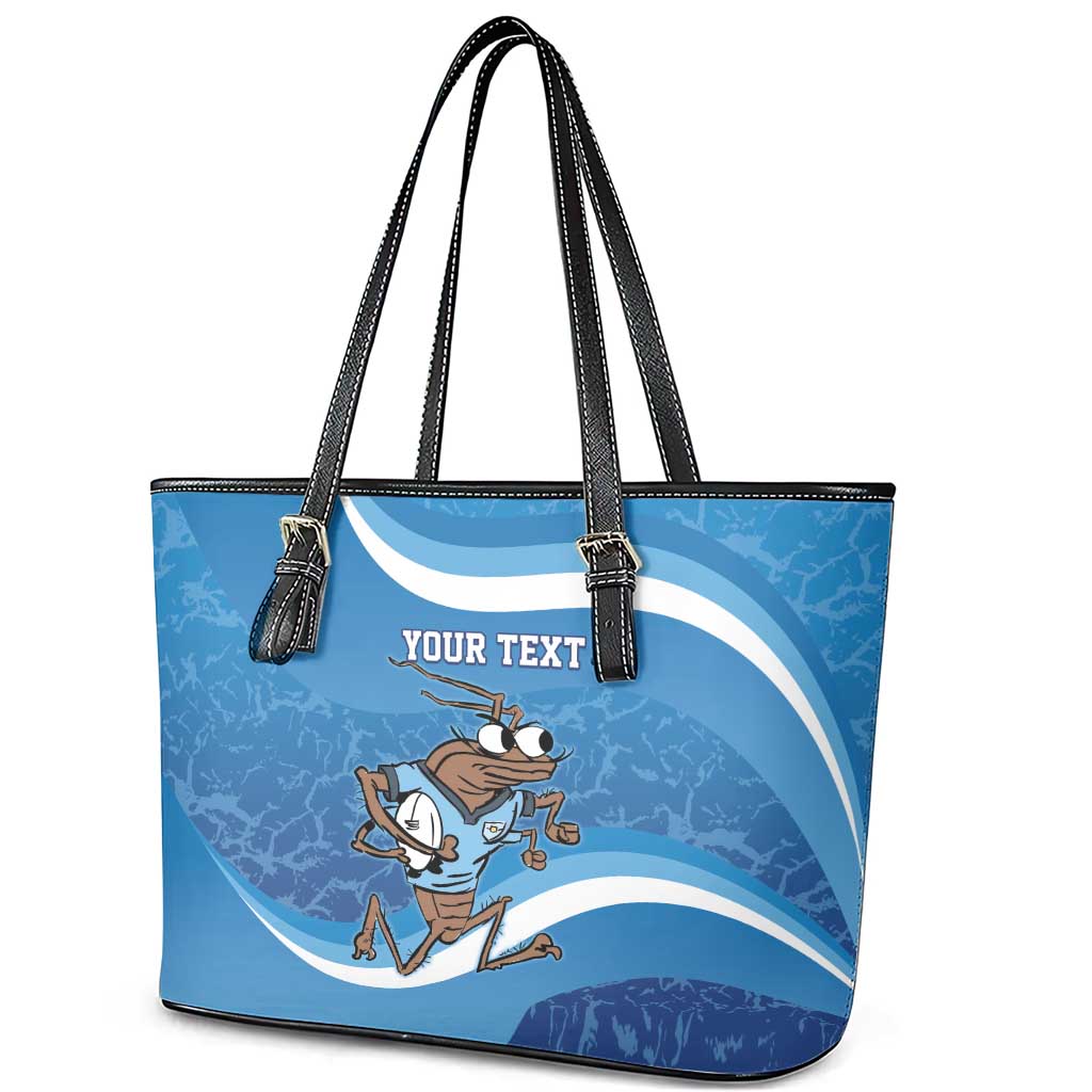 Custom NSW Cockroaches Blues Leather Tote Bag New South Wales Origin No1