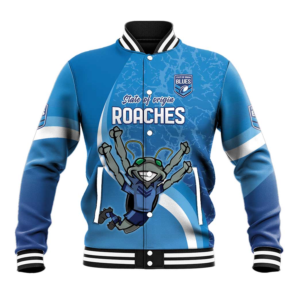 Custom NSW Cockroaches Blues Baseball Jacket New South Wales Origin No2