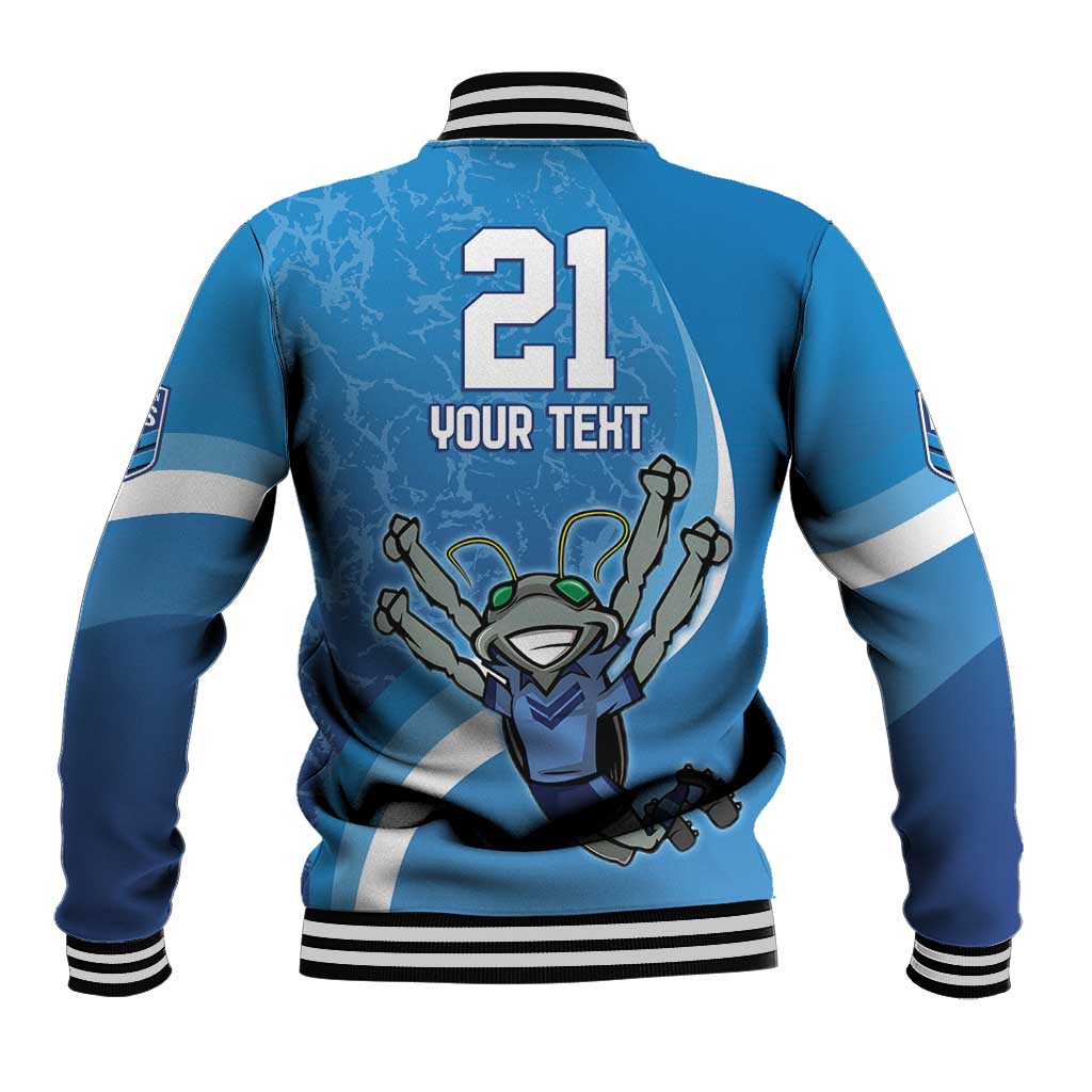 Custom NSW Cockroaches Blues Baseball Jacket New South Wales Origin No2