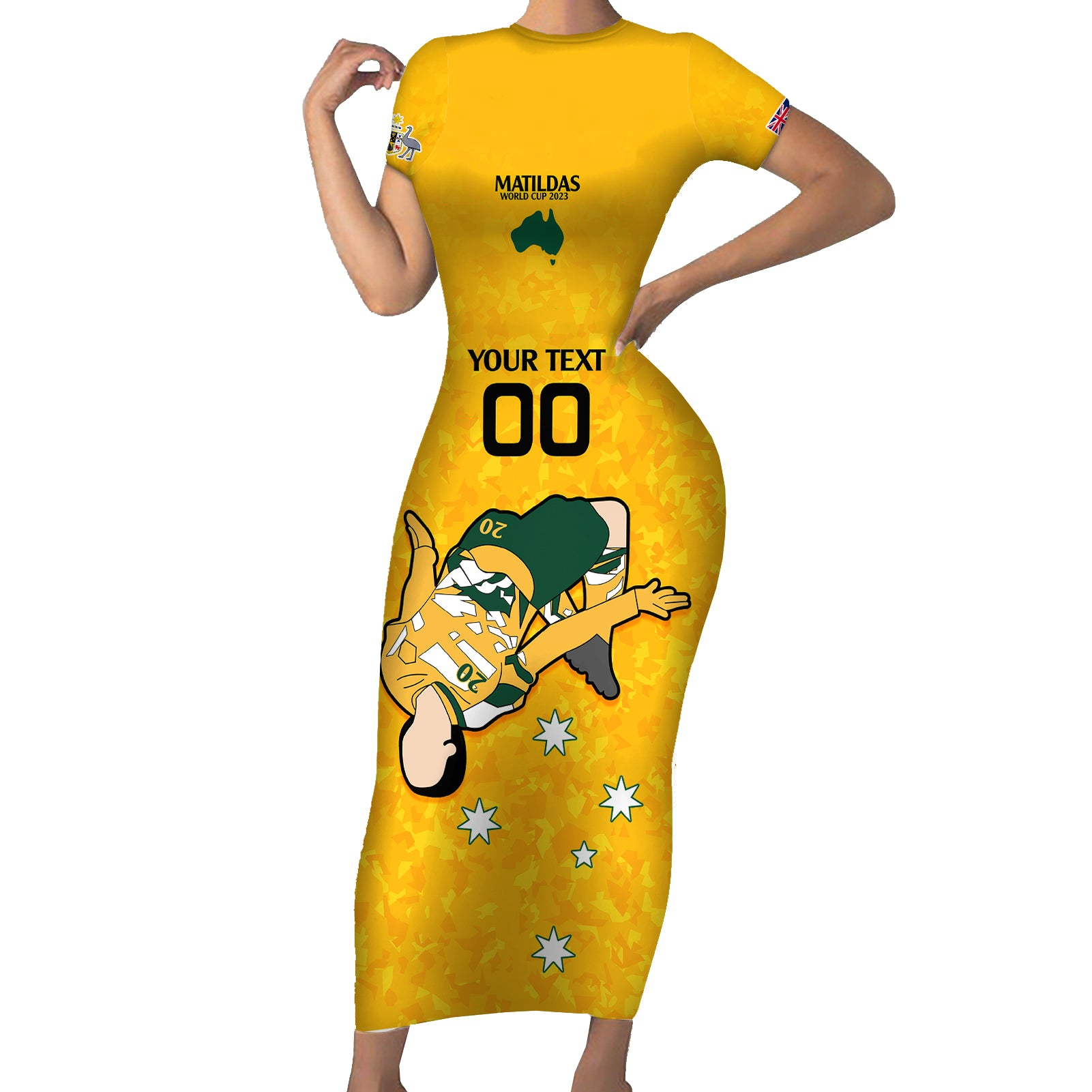 custom-sam-kerr-matildas-short-sleeve-bodycon-dress-australia-soccer-go-world-cup-2023