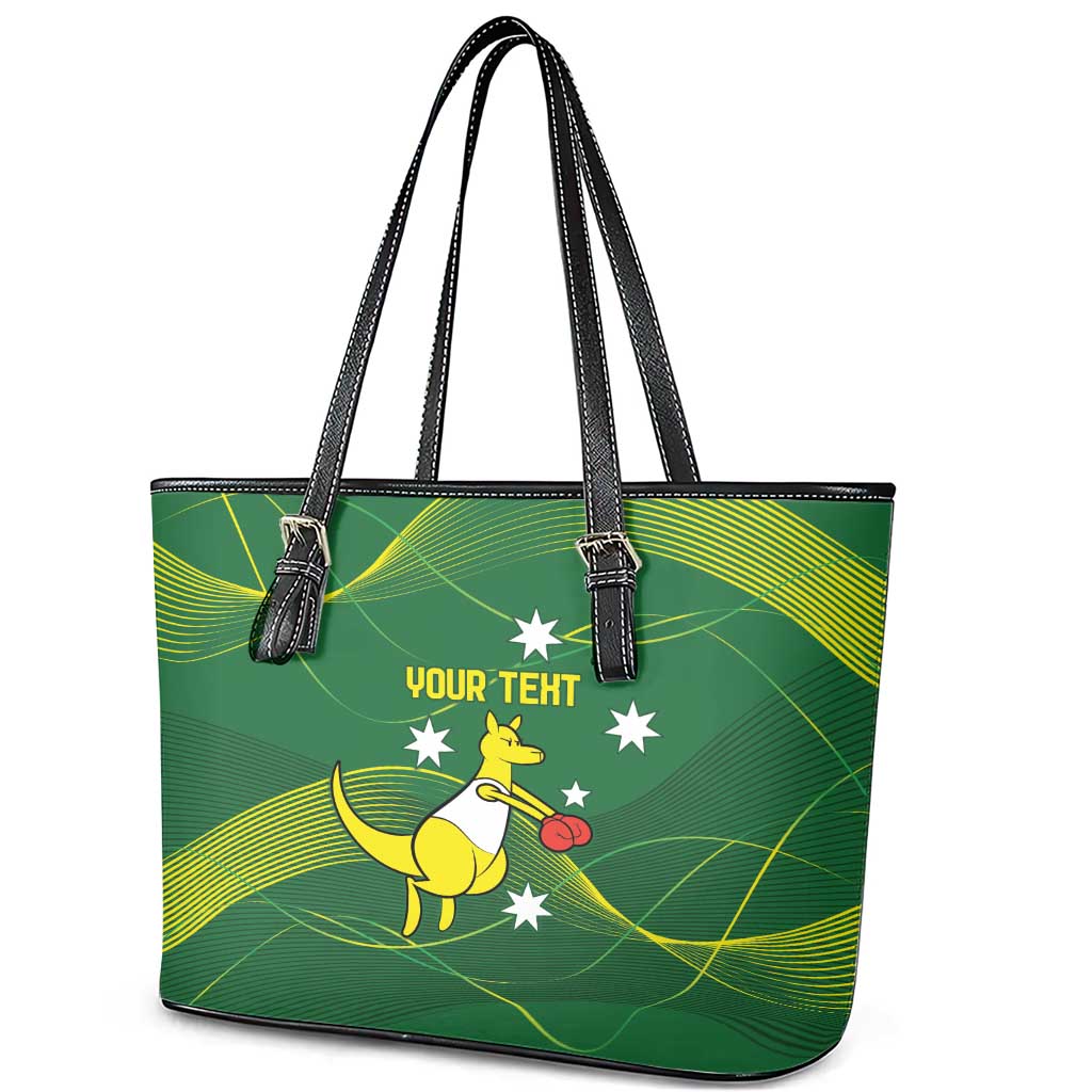 Personalised Australia Go Paris 2024 Leather Tote Bag National Color Ver1