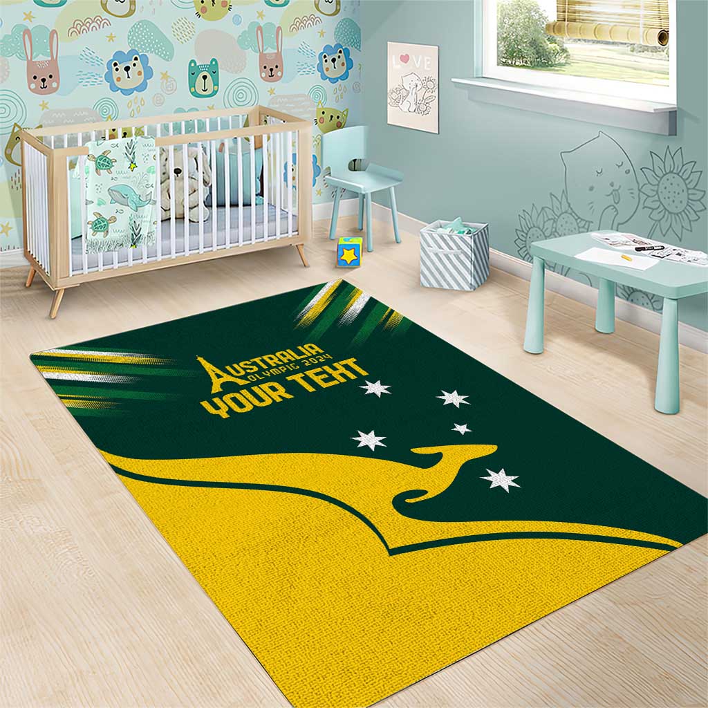 Personalised Australia Go Paris 2024 Area Rug National Color Ver2