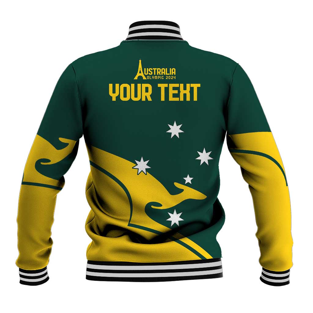 Personalised Australia Go Paris 2024 Baseball Jacket National Color Ver2