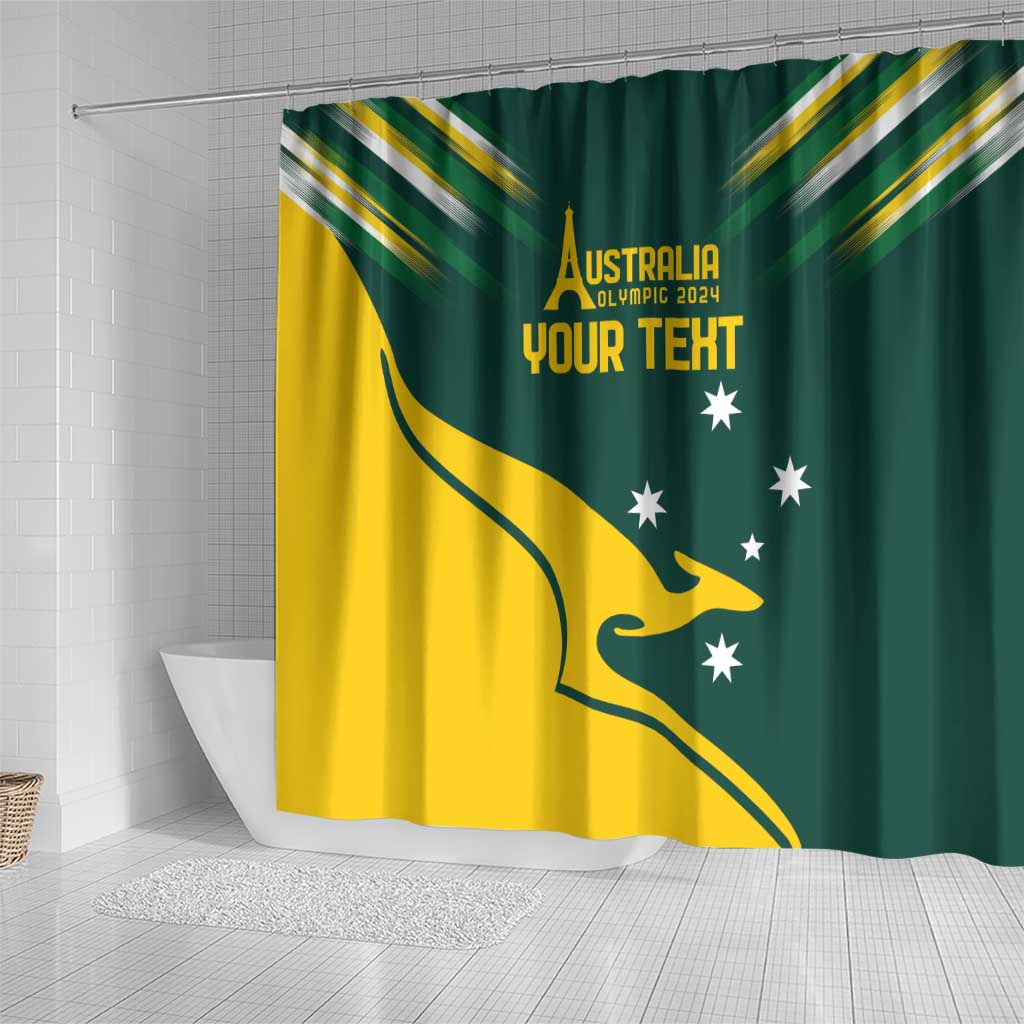 Personalised Australia Go Paris 2024 Shower Curtain National Color Ver2