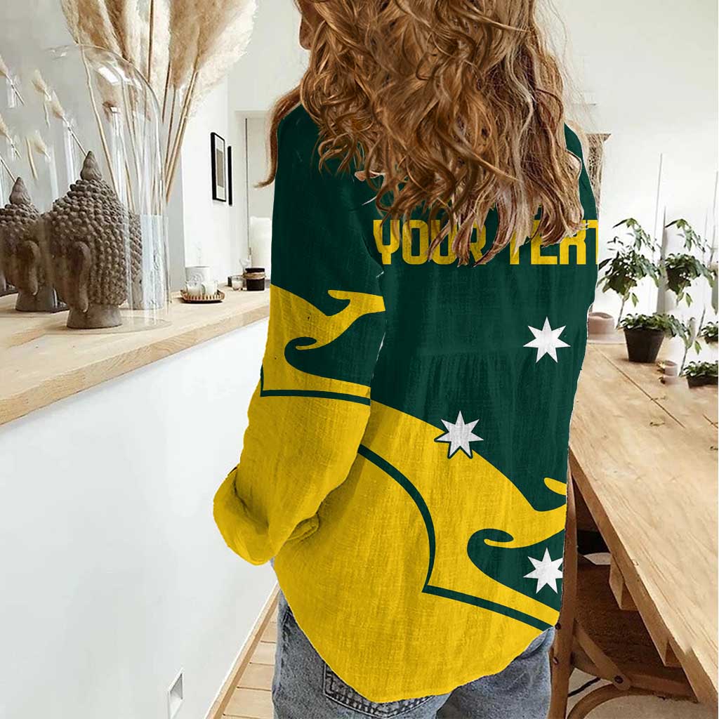 Personalised Australia Go Paris 2024 Women Casual Shirt National Color Ver2