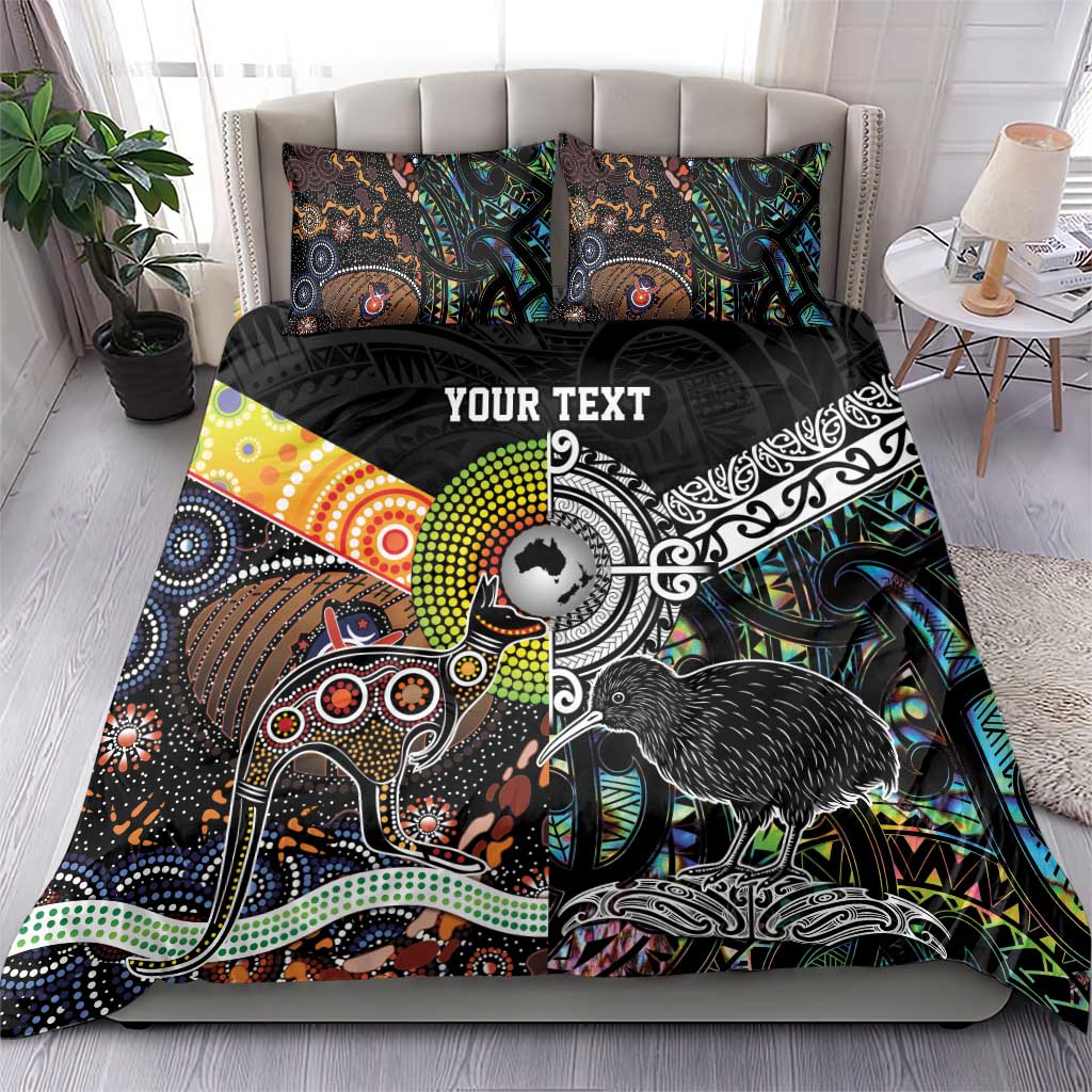 New Zealand and Australia Bedding Set Maori Mix Aboriginal Art Style