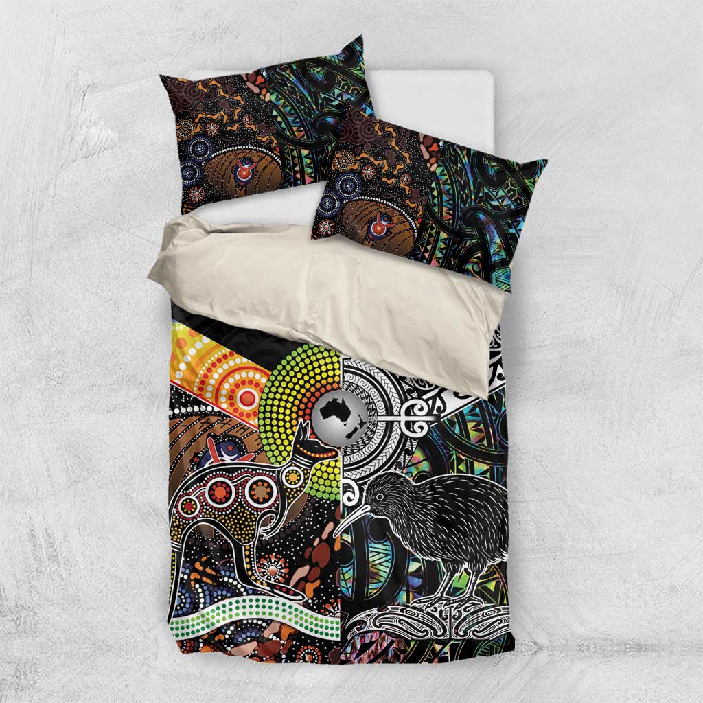 New Zealand and Australia Bedding Set Maori Mix Aboriginal Art Style