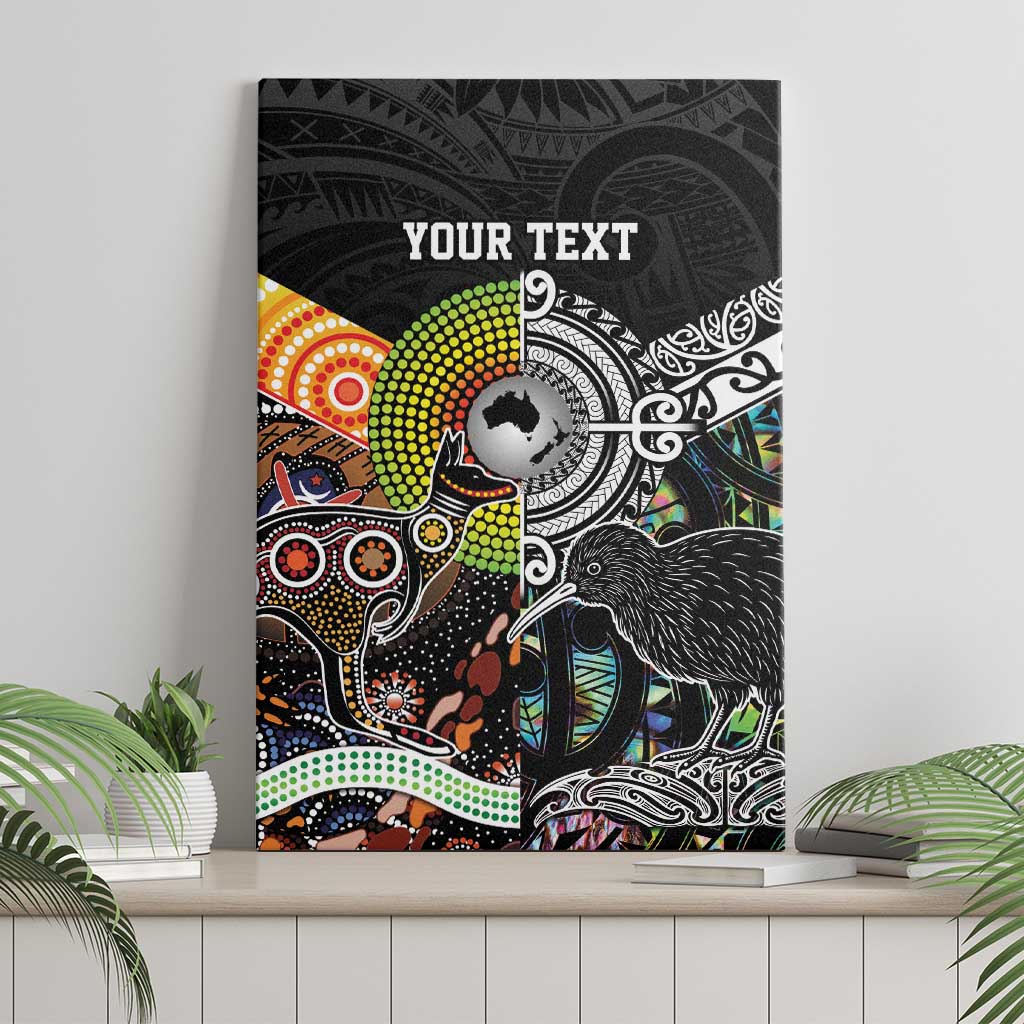 New Zealand and Australia Canvas Wall Art Maori Mix Aboriginal Art Style