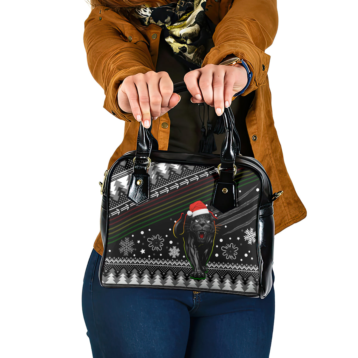 panthers-rugby-shoulder-handbag-go-the-mighty-panthers-2023-christmas-vibe-unique