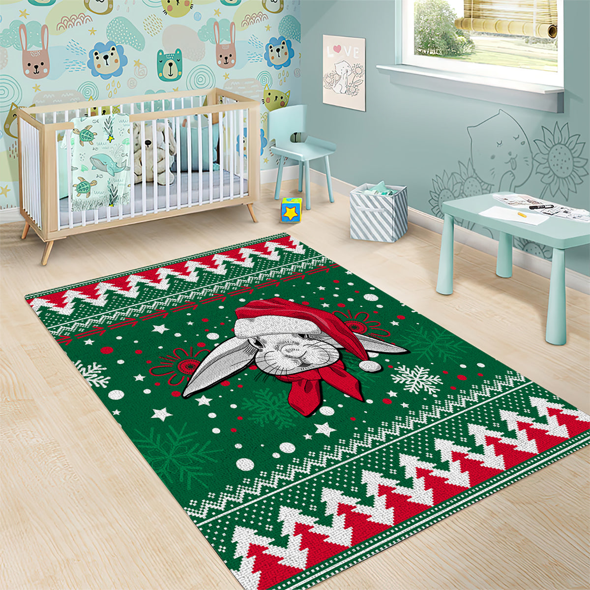 rabbitohs-rugby-area-rug-glory-glory-the-south-2023-christmas-vibe-unique