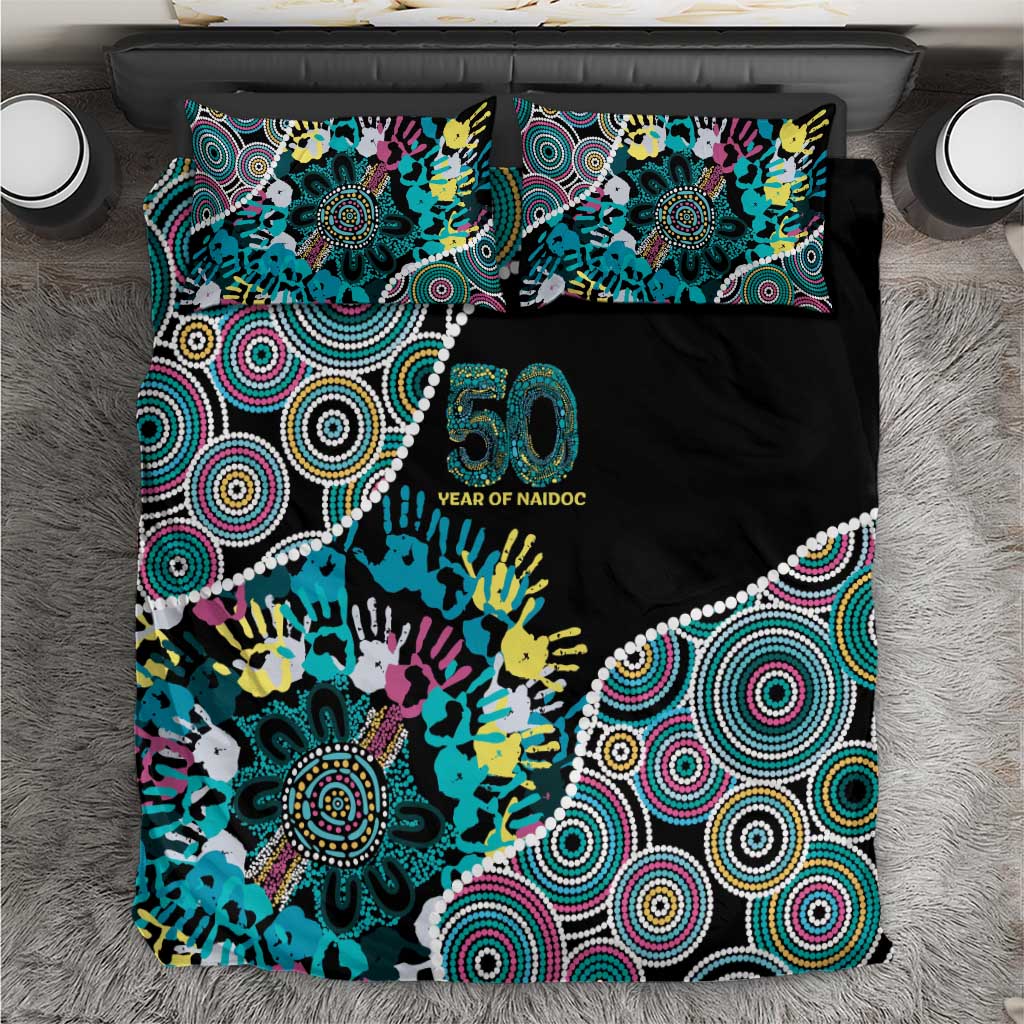 Honouring 50 Year Of NAIDOC Bedding Set Honouring The Next Generation Pastel Aboriginal Art