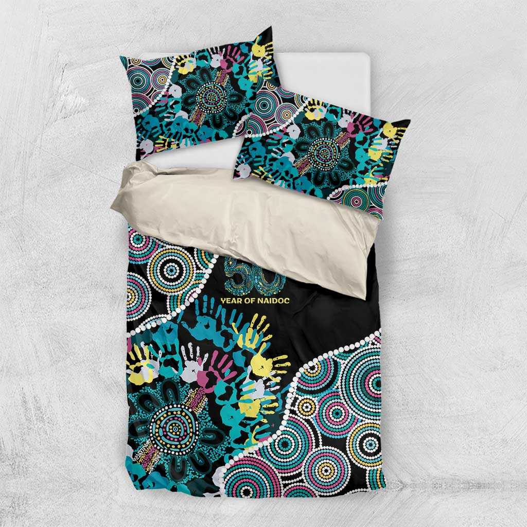 Honouring 50 Year Of NAIDOC Bedding Set Honouring The Next Generation Pastel Aboriginal Art