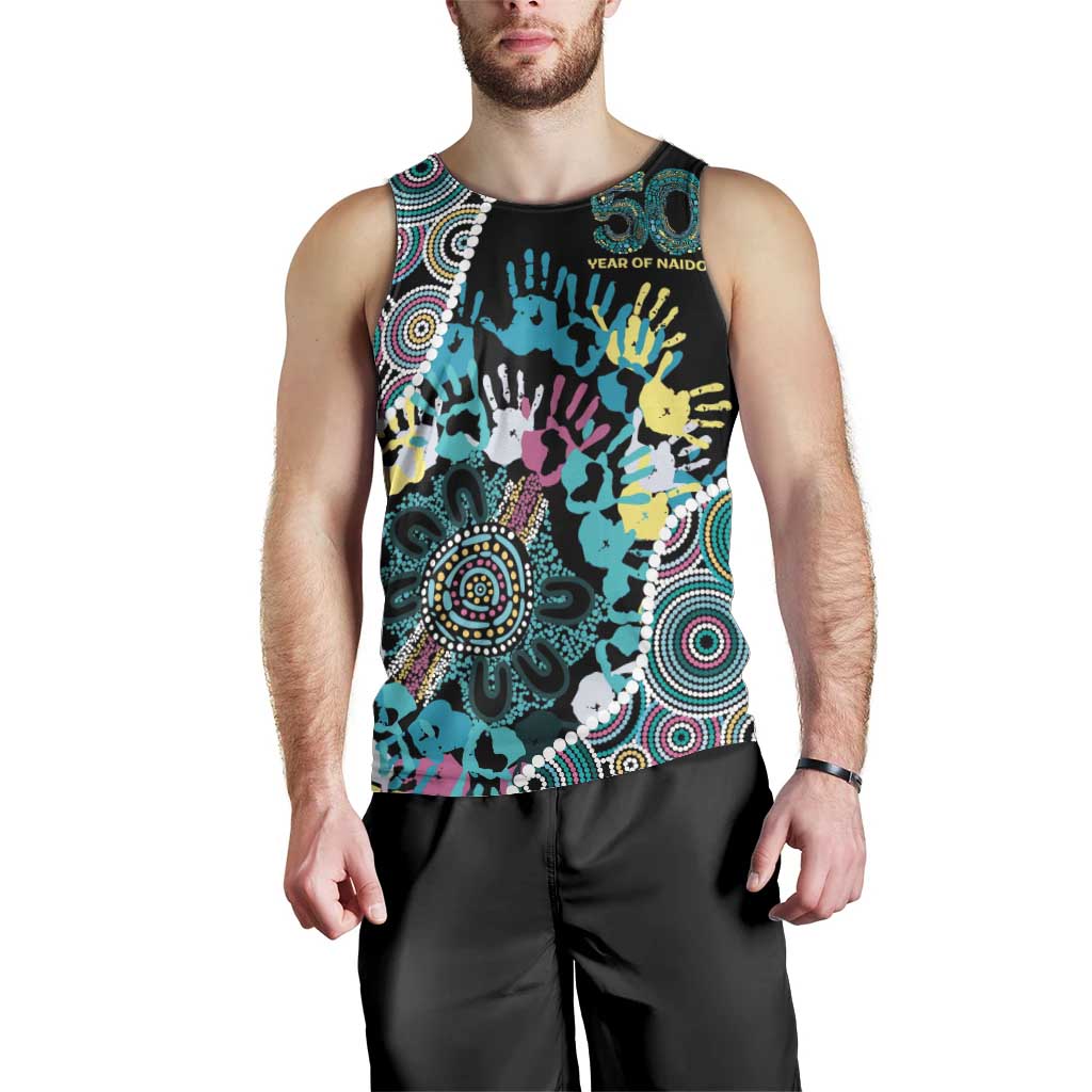Honouring 50 Year Of NAIDOC Men Tank Top Honouring The Next Generation Pastel Aboriginal Art