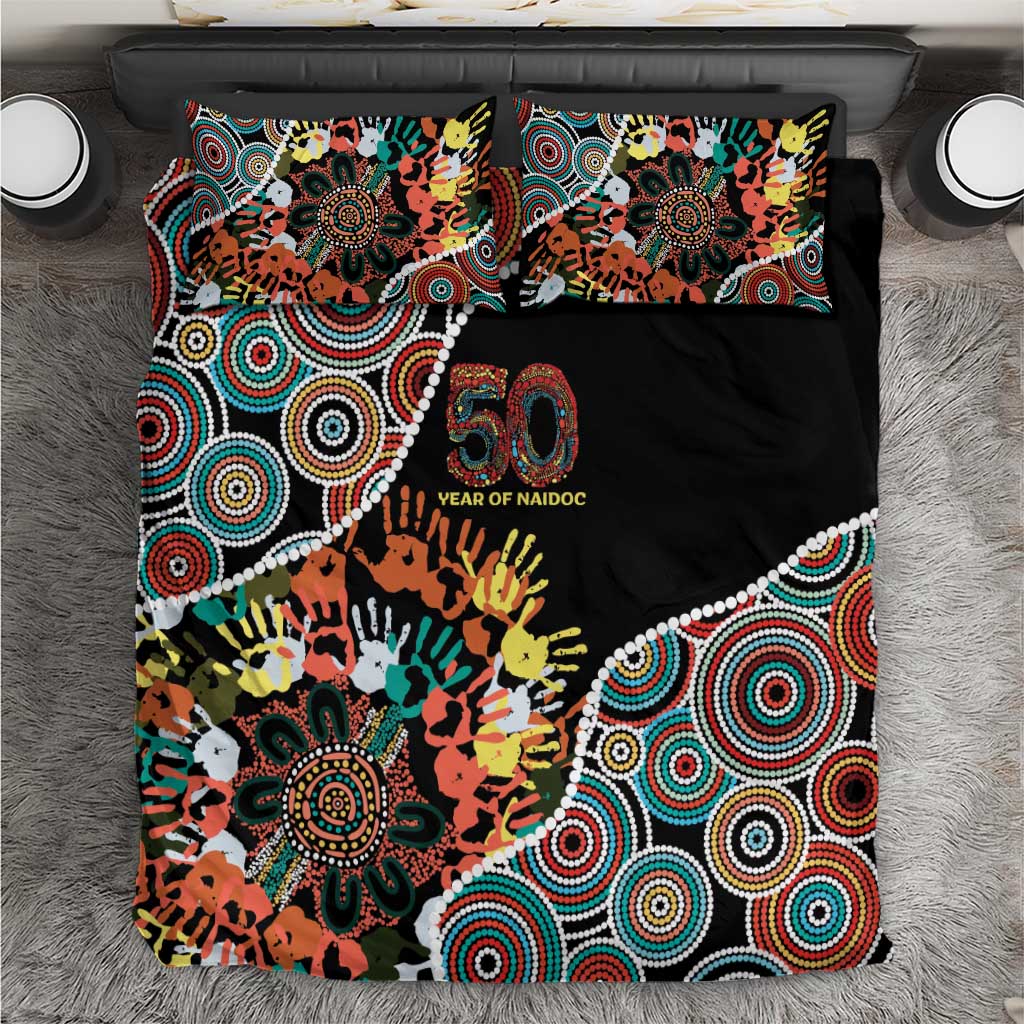 Honouring 50 Year Of NAIDOC Bedding Set Honouring The Next Generation Red Aboriginal Art