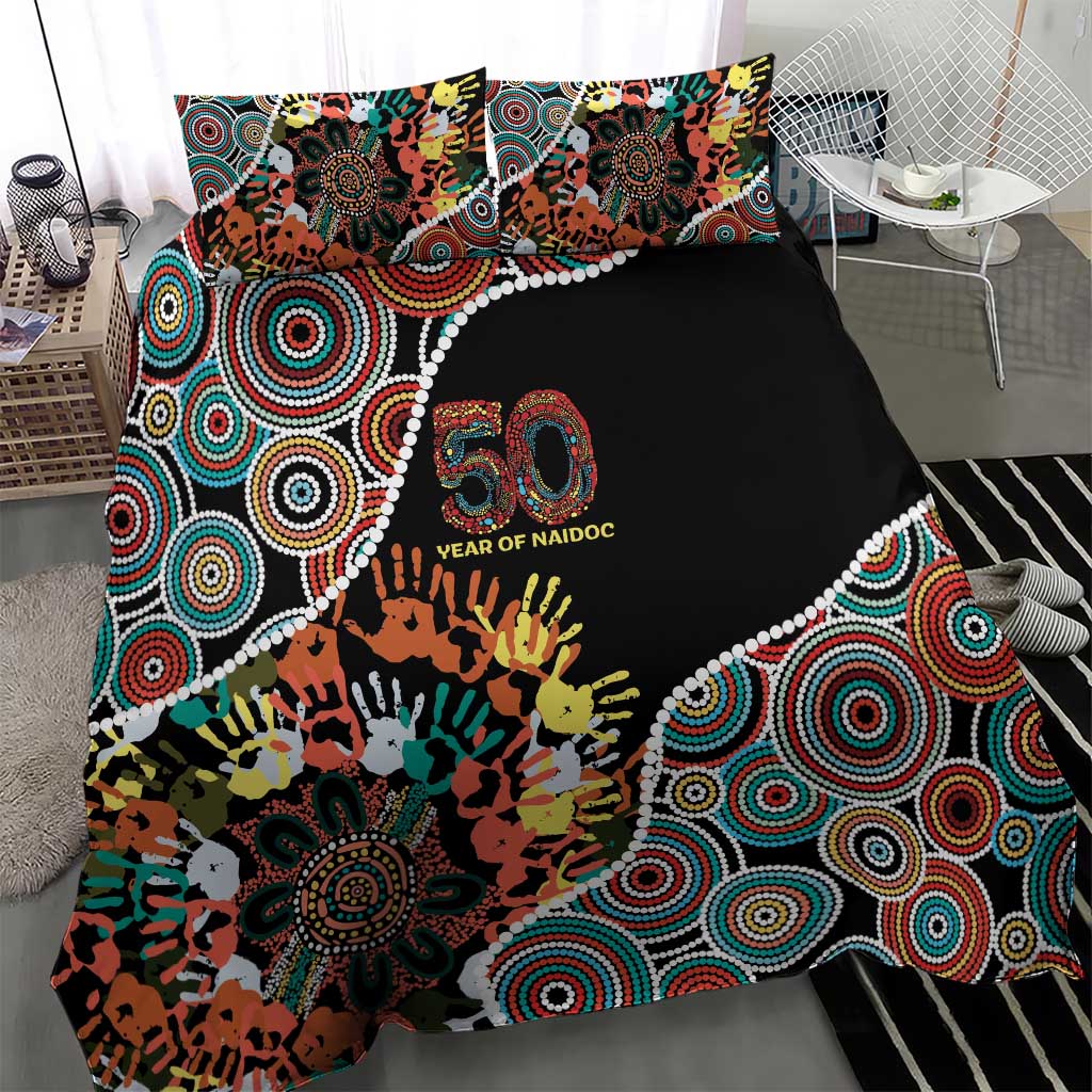 Honouring 50 Year Of NAIDOC Bedding Set Honouring The Next Generation Red Aboriginal Art