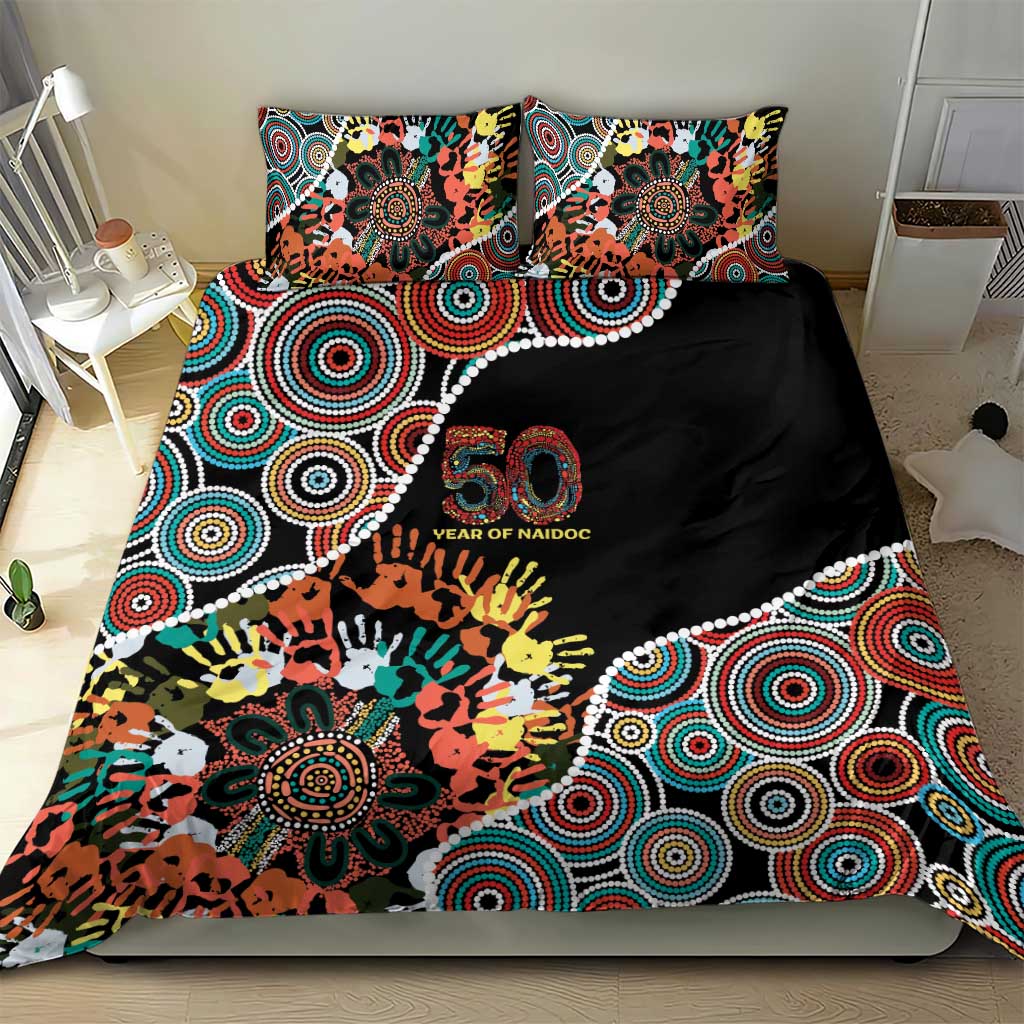 Honouring 50 Year Of NAIDOC Bedding Set Honouring The Next Generation Red Aboriginal Art