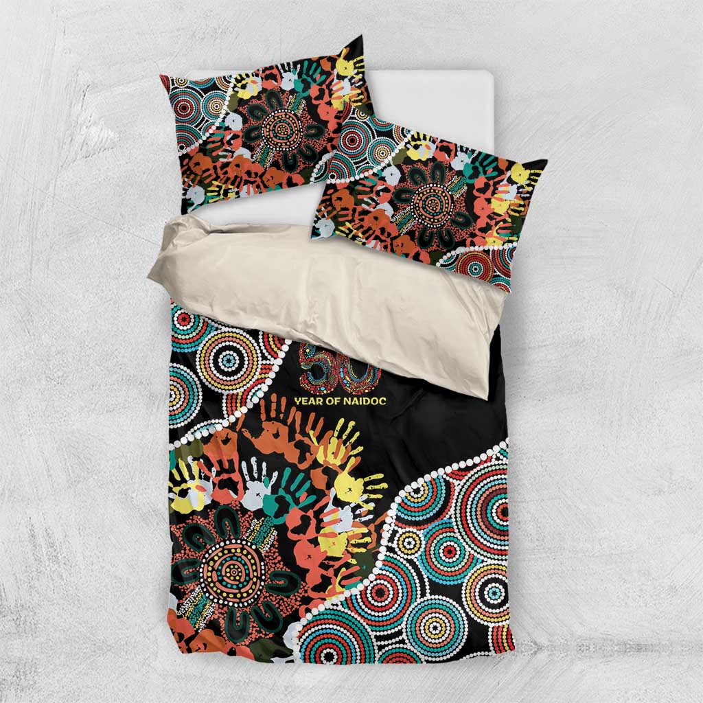 Honouring 50 Year Of NAIDOC Bedding Set Honouring The Next Generation Red Aboriginal Art