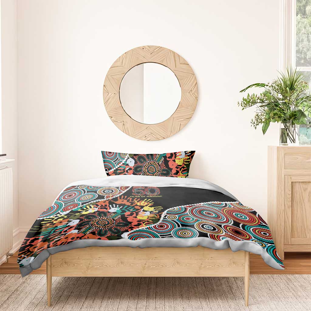 Honouring 50 Year Of NAIDOC Bedding Set Honouring The Next Generation Red Aboriginal Art