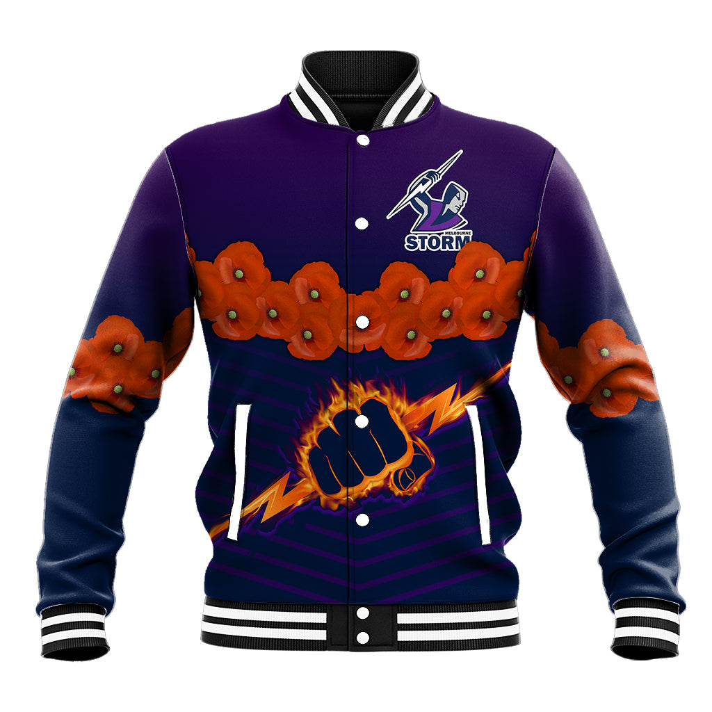 custom-text-and-number-anzac-2023-melbourne-storm-rugby-baseball-jacket-poppy-flowers-sporty-style