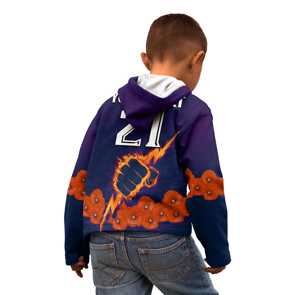 custom-text-and-number-anzac-2023-melbourne-storm-rugby-kid-hoodie-poppy-flowers-sporty-style