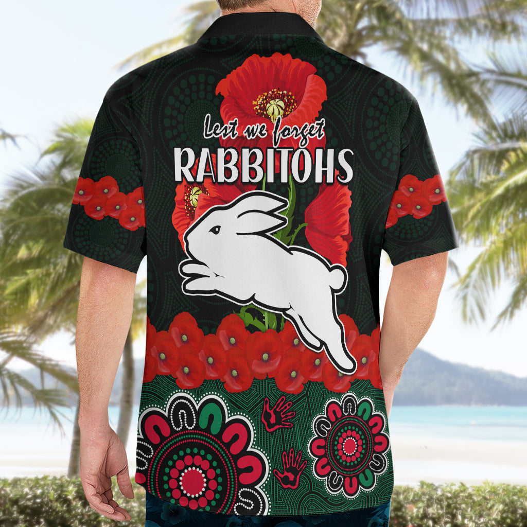 anzac-2023-nrl-rabbitohs-rugby-hawaiian-shirt-the-bunnies-1908-poppy-flowers-mixed-aboriginal