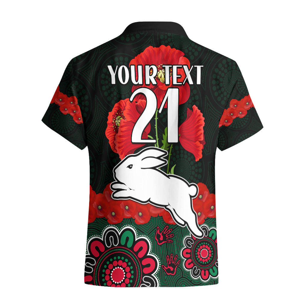 custom-text-and-number-anzac-2023-nrl-rabbitohs-rugby-hawaiian-shirt-the-bunnies-1908-poppy-flowers-mixed-aboriginal