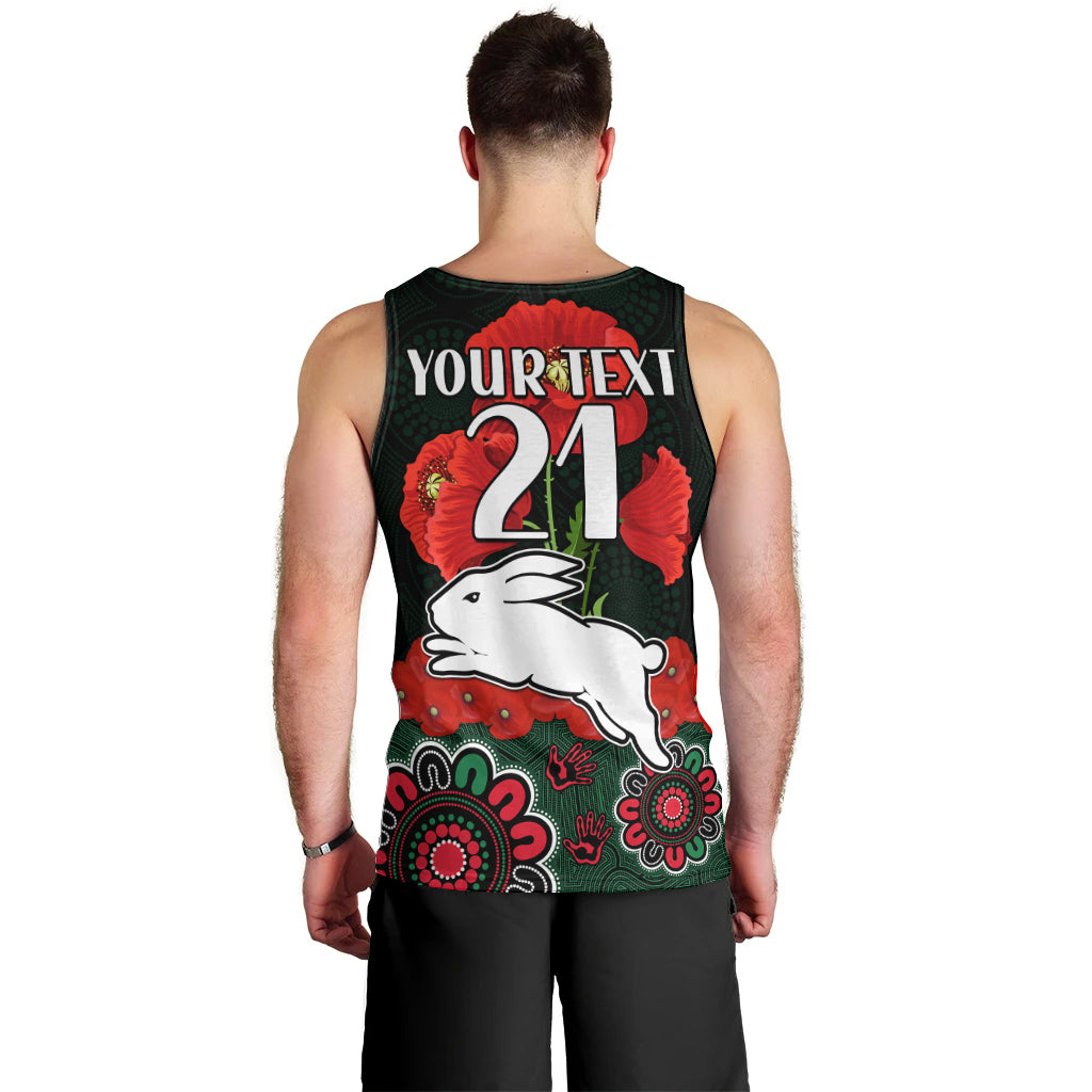 custom-text-and-number-anzac-2023-nrl-rabbitohs-rugby-men-tank-top-the-bunnies-1908-poppy-flowers-mixed-aboriginal