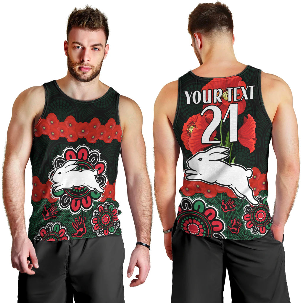 custom-text-and-number-anzac-2023-nrl-rabbitohs-rugby-men-tank-top-the-bunnies-1908-poppy-flowers-mixed-aboriginal