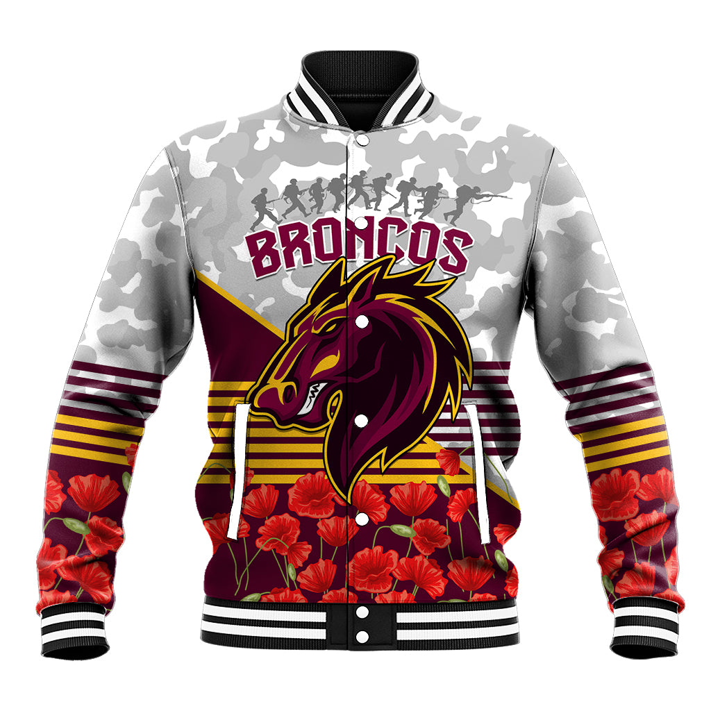 Broncos Rugby ANZAC Day 2024 Baseball Jacket Camouflage Style