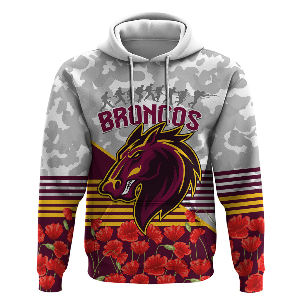 Broncos Rugby ANZAC Day 2024 Hoodie Camouflage Style