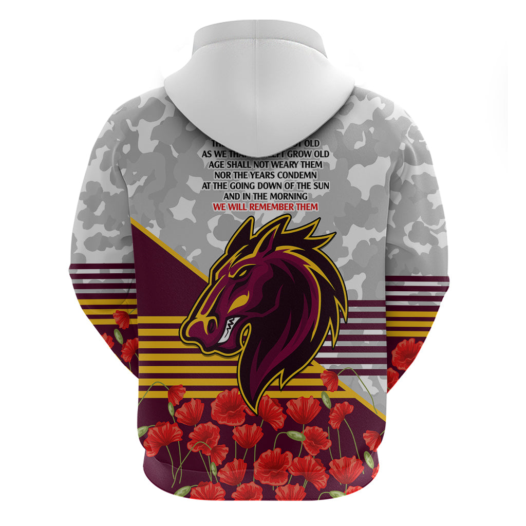 Broncos Rugby ANZAC Day 2024 Hoodie Camouflage Style