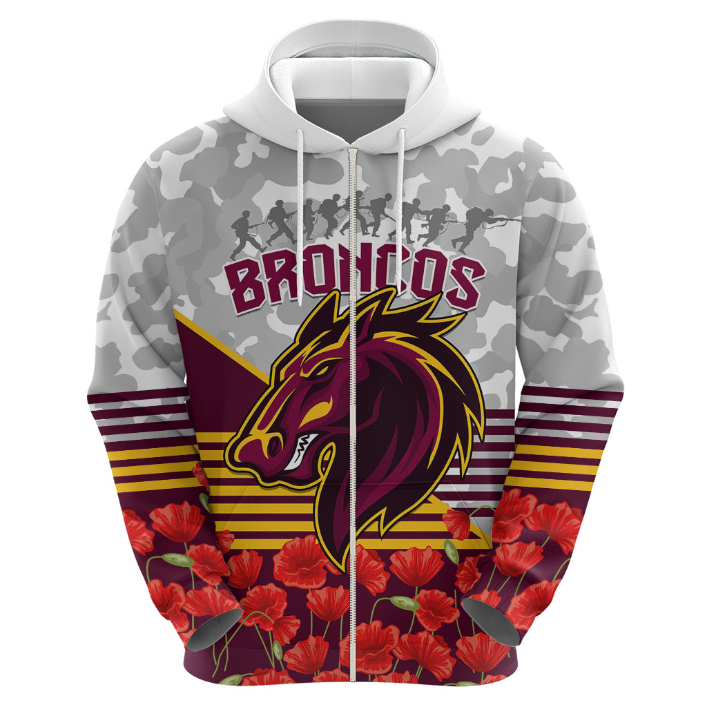 Broncos Rugby ANZAC Day 2024 Hoodie Camouflage Style