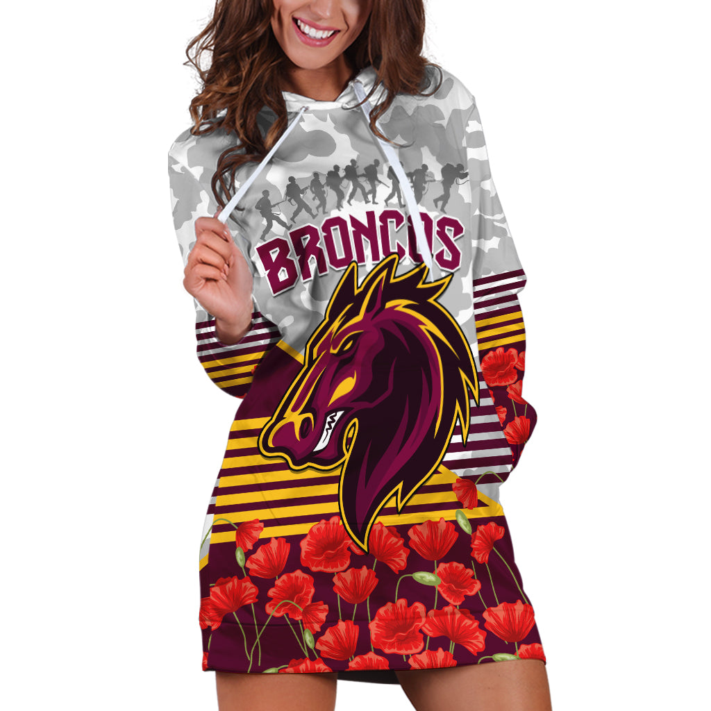 Broncos Rugby ANZAC Day 2024 Hoodie Dress Camouflage Style