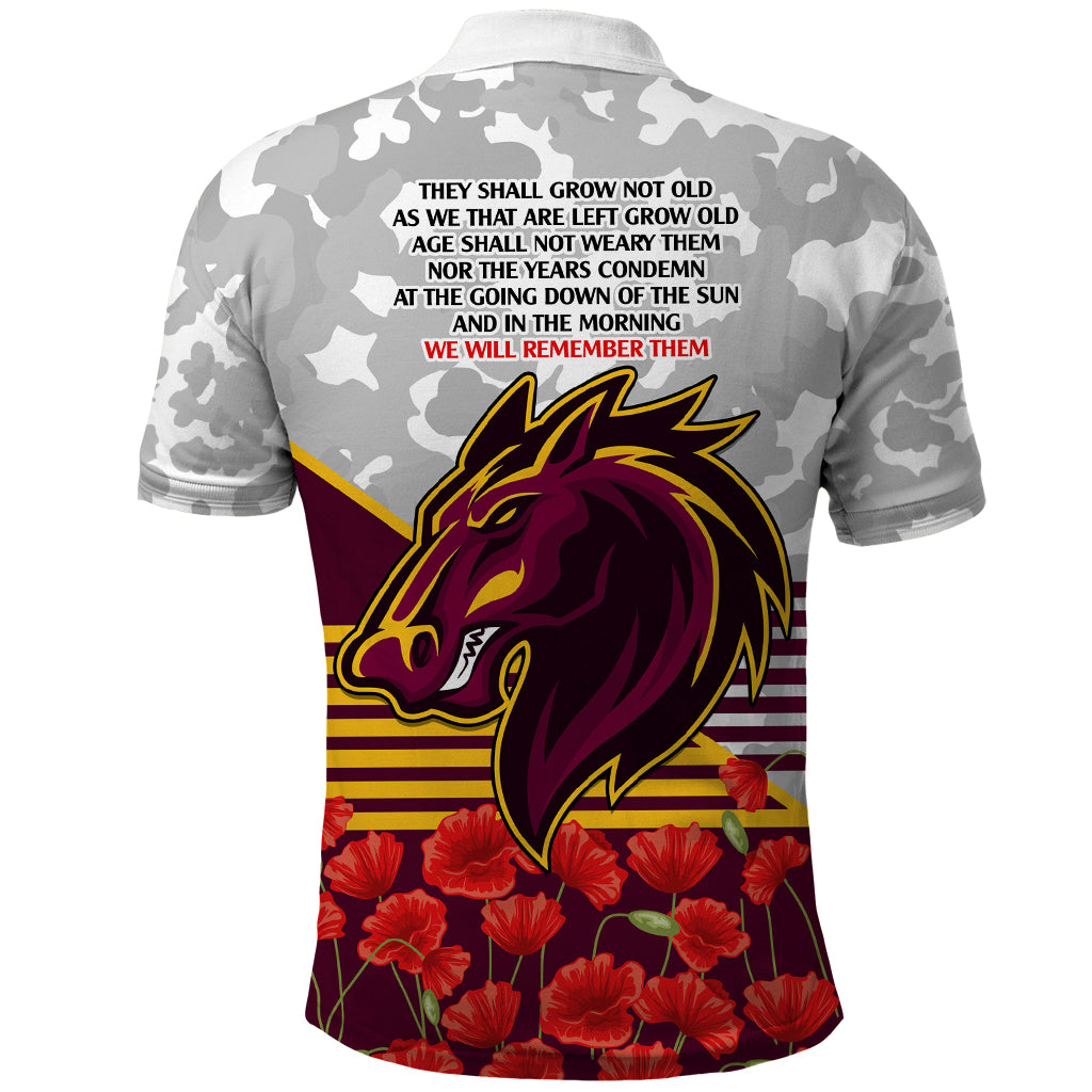 Broncos Rugby ANZAC Day 2024 Polo Shirt Camouflage Style