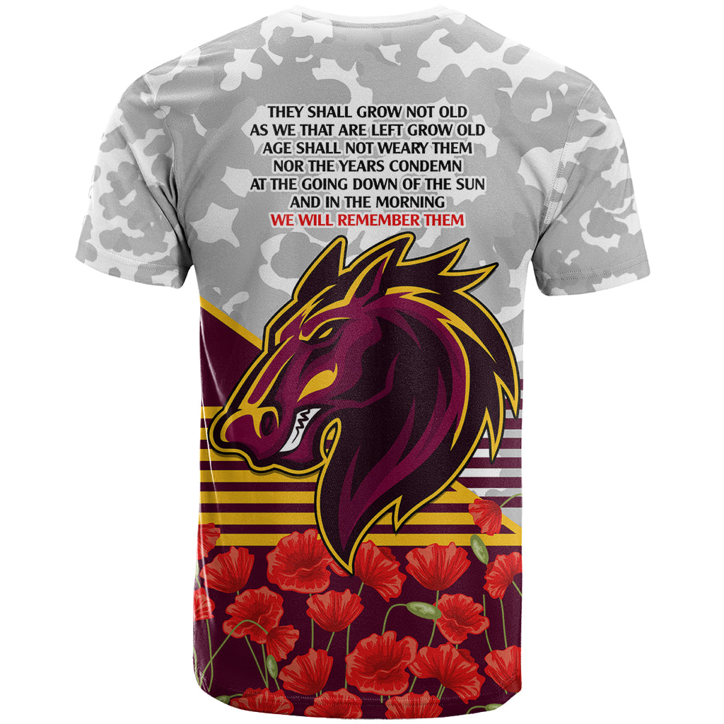 Broncos Rugby ANZAC Day 2024 T Shirt Camouflage Style