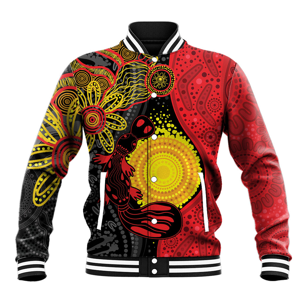 Platypus Aboriginal Art Style Baseball Jacket