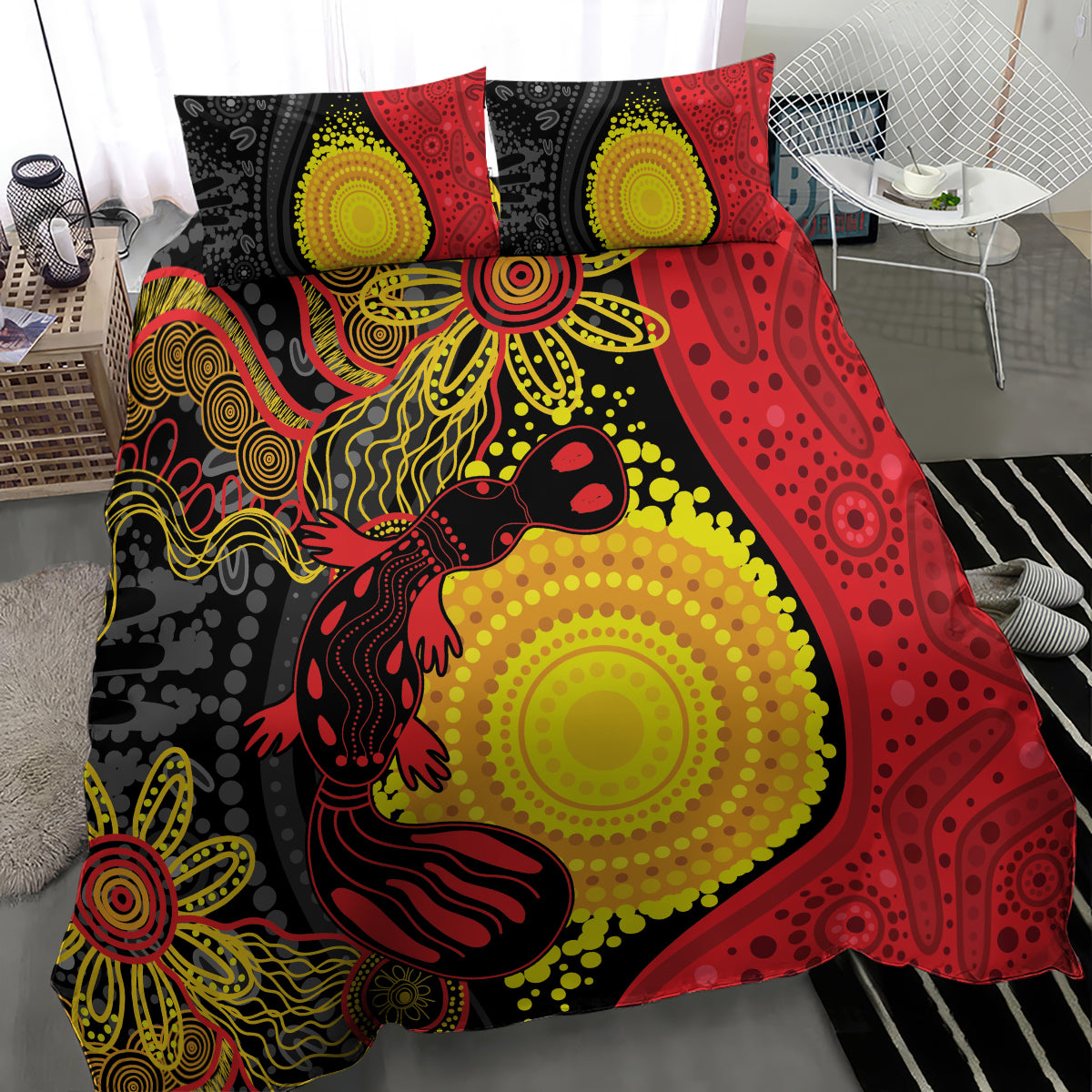 Platypus Aboriginal Art Style Bedding Set