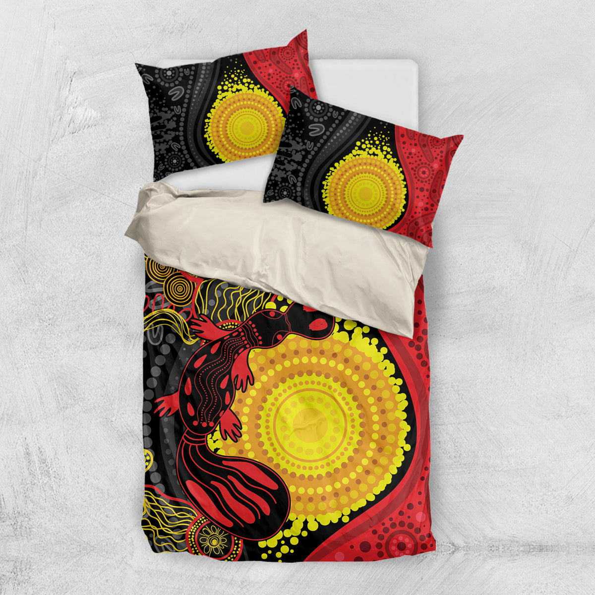 Platypus Aboriginal Art Style Bedding Set