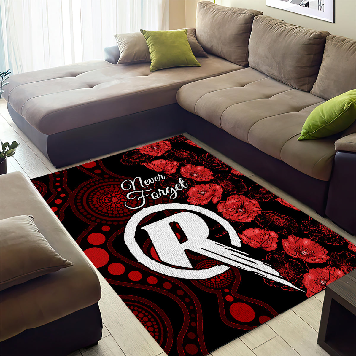 renegades-cricket-never-forget-custom-area-rug-anzac-day-with-poppy-aboriginal