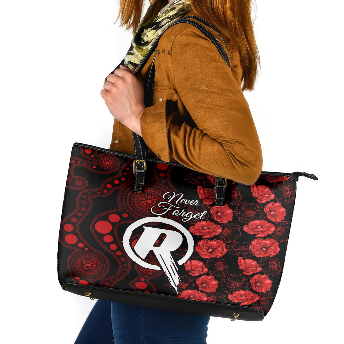 renegades-cricket-never-forget-custom-leather-tote-bag-anzac-day-with-poppy-aboriginal