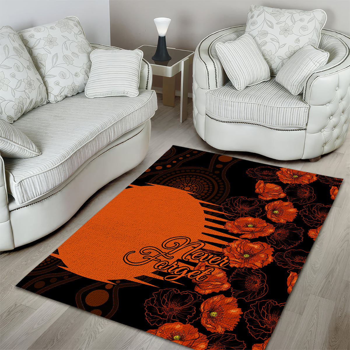 scorchers-cricket-never-forget-custom-area-rug-anzac-day-with-poppy-aboriginal