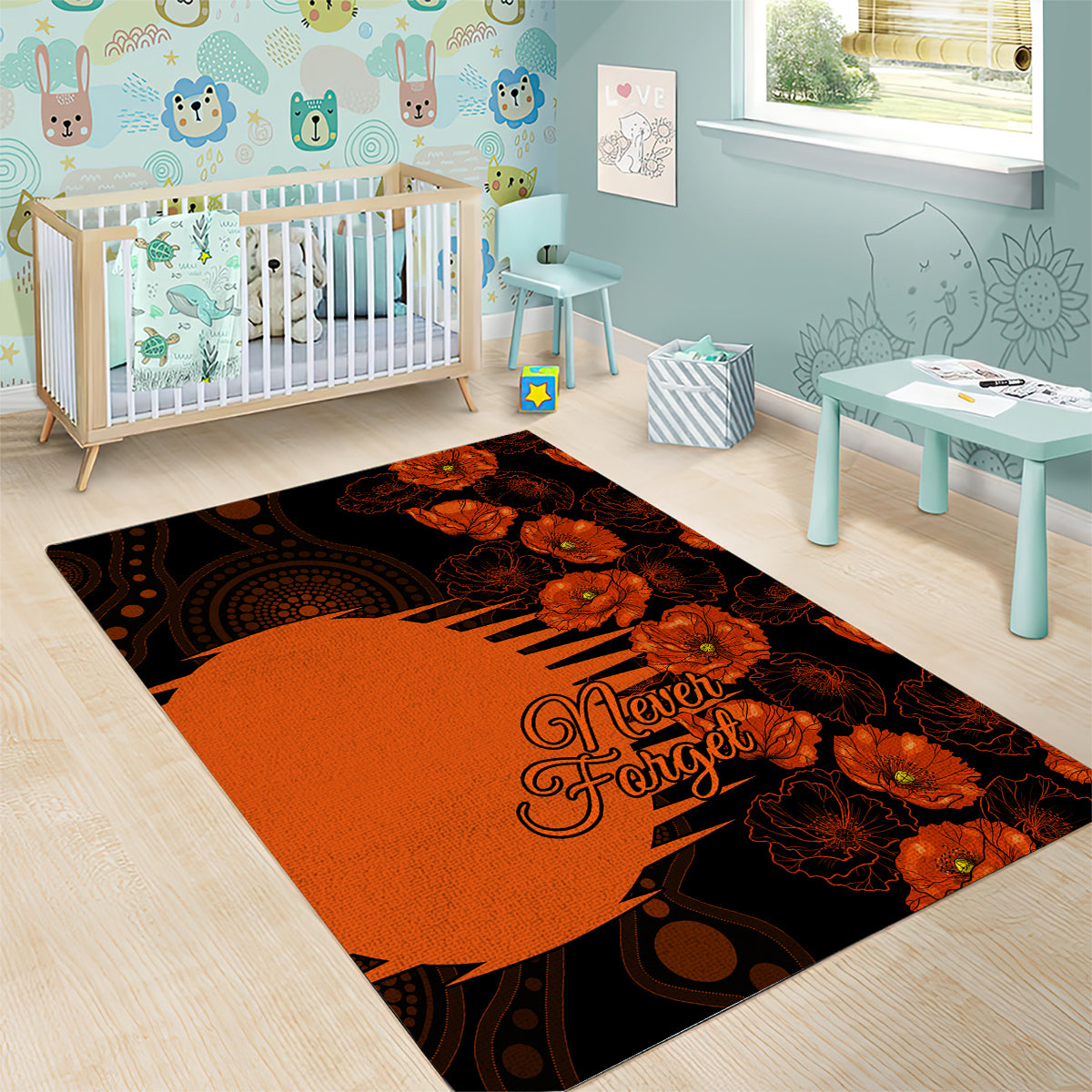 scorchers-cricket-never-forget-custom-area-rug-anzac-day-with-poppy-aboriginal