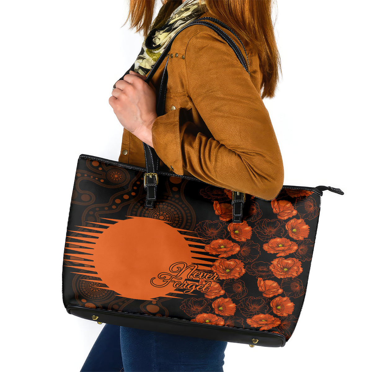 scorchers-cricket-never-forget-custom-leather-tote-bag-anzac-day-with-poppy-aboriginal