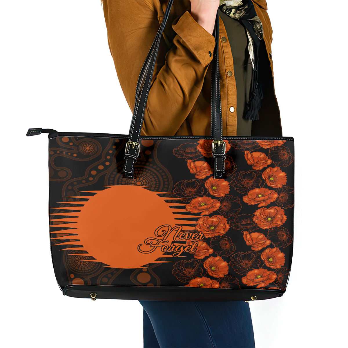 scorchers-cricket-never-forget-custom-leather-tote-bag-anzac-day-with-poppy-aboriginal