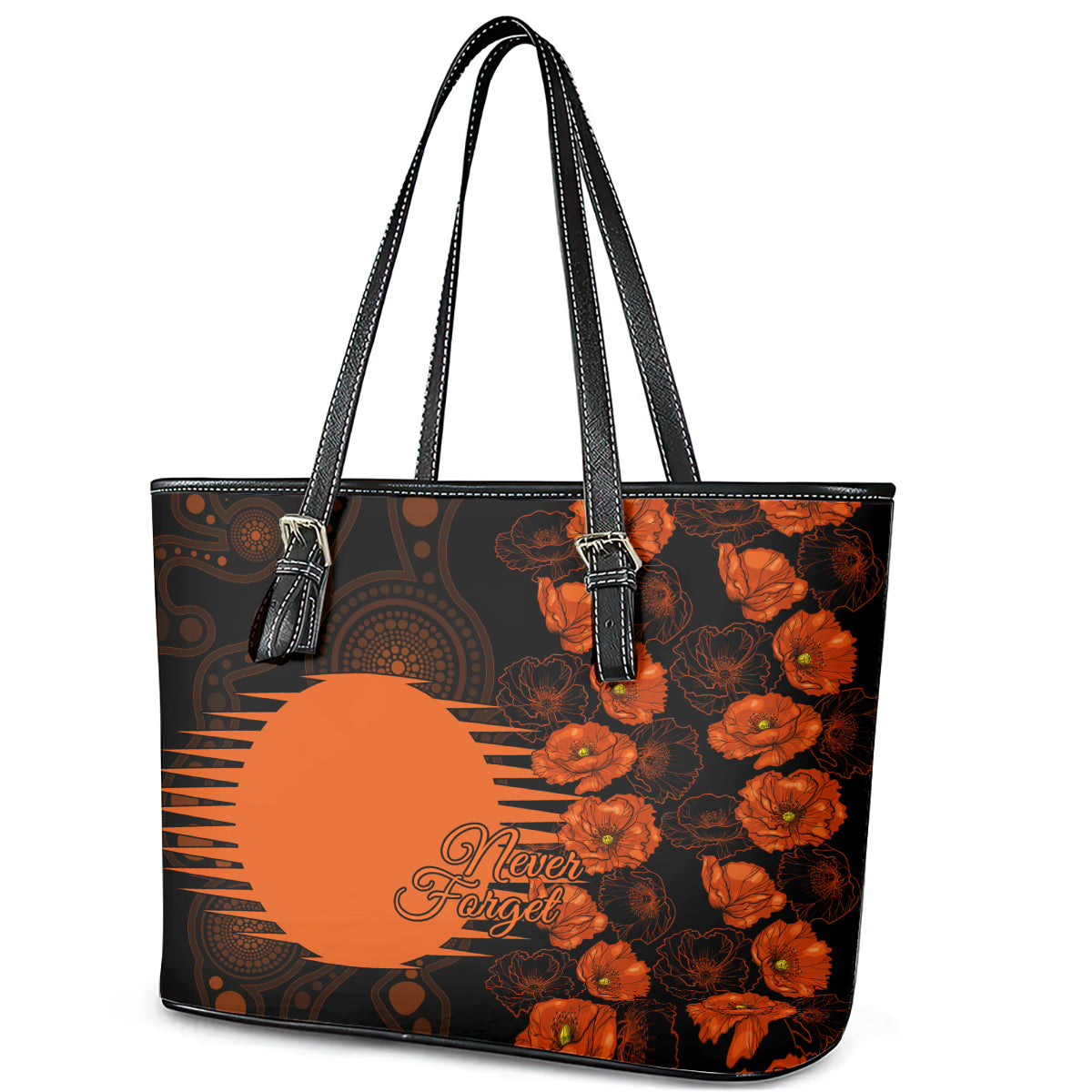 scorchers-cricket-never-forget-custom-leather-tote-bag-anzac-day-with-poppy-aboriginal